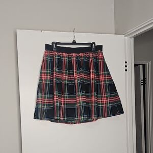 J. Crew Multicolor Plaid Skater Skirt